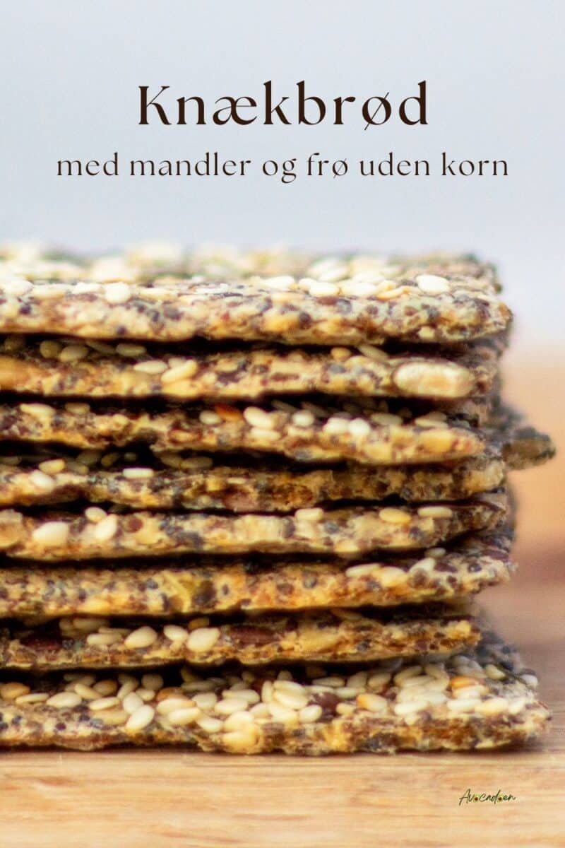 Glutenfrit knækbrød med mandler og frø bagt uden korn og æg