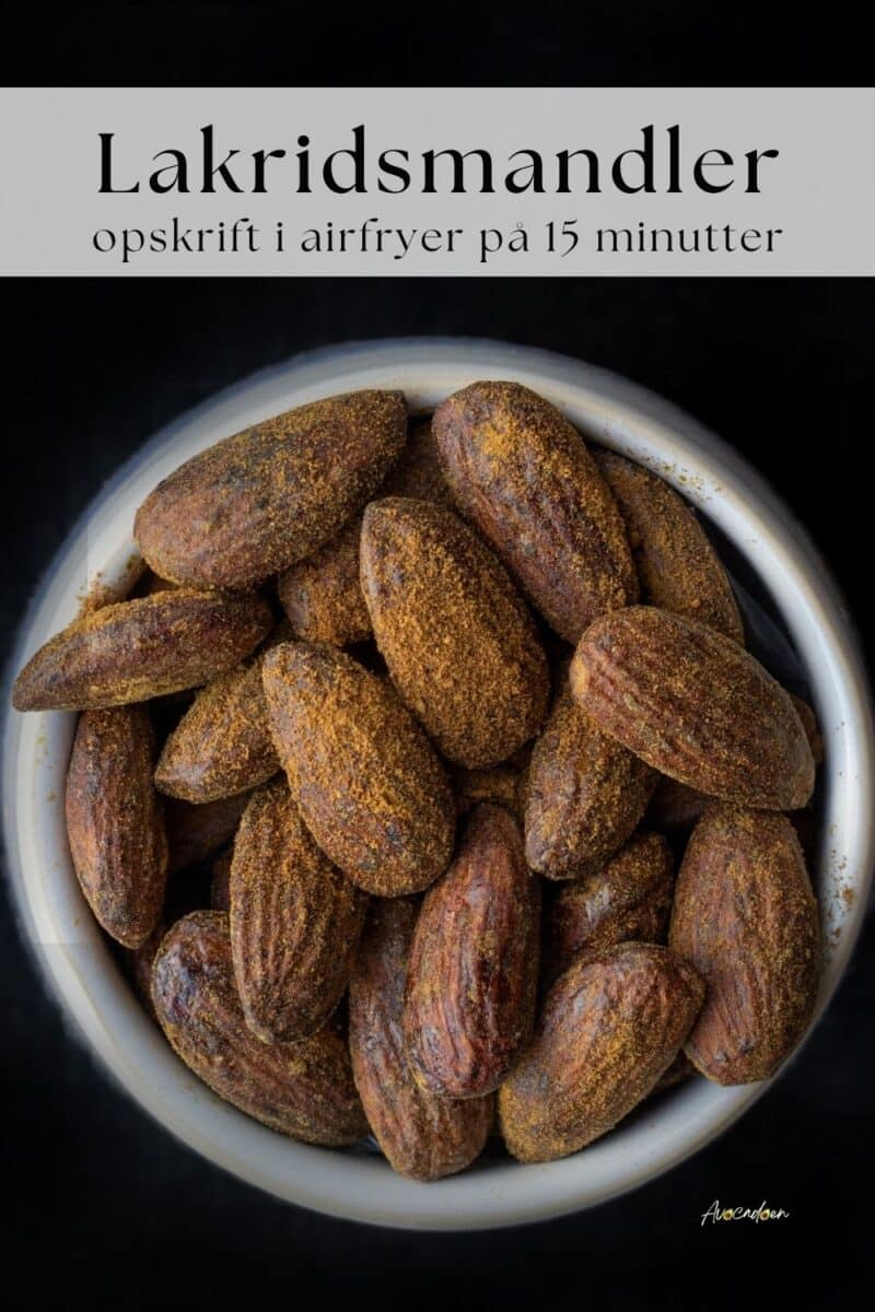 Lakridsmandler tilberedt i airfryer