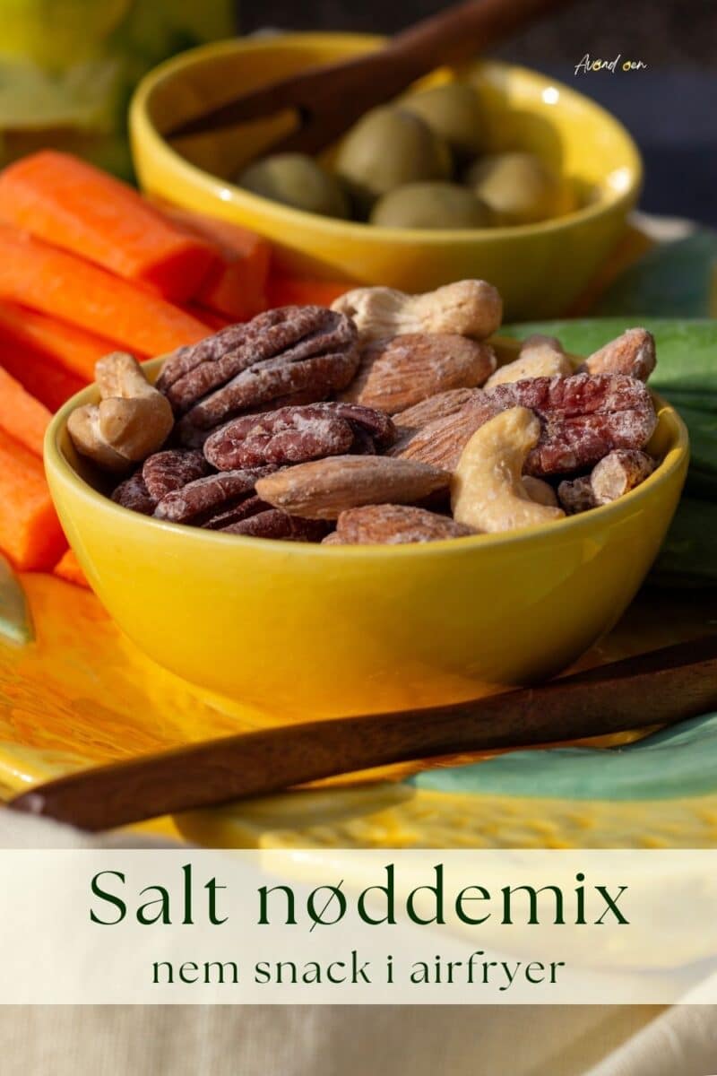 Salt nøddemix - nem snack i airfryer